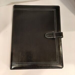 Vintage Day-Timer Folio Black Leather 8 1/2" x 11"